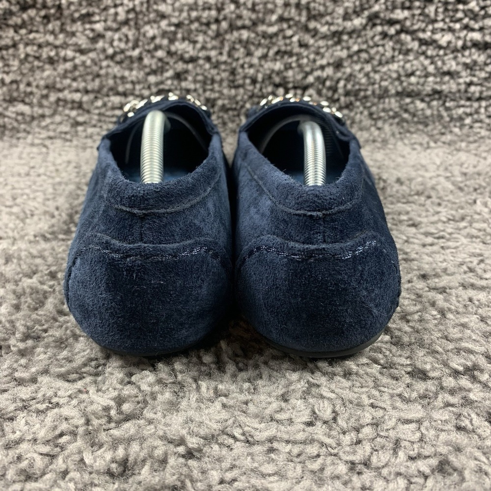 Vionic Mesa Slip On Leather Loafers 9 Womens Dark Navy Blue Orthopedic Suede - Picture 2 of 8